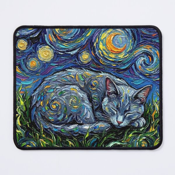 Item preview, Sleepy Korat Cat Night designed and sold by AjaTrier.
