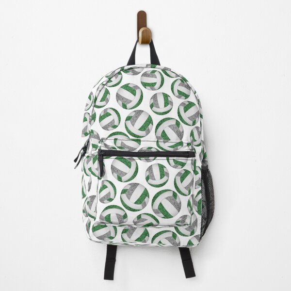 Item preview, Girly volleyballs pattern with green & gray team colors designed and sold by katzdzynes.