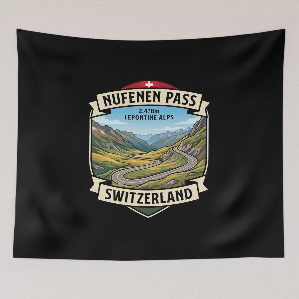 Item preview, Nufenen Pass Scenic Swiss Alps Road Artwork designed and sold by enzoade.