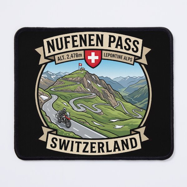 Item preview, Nufenen Pass Switzerland Mountain Explorer Graphic designed and sold by enzoade.