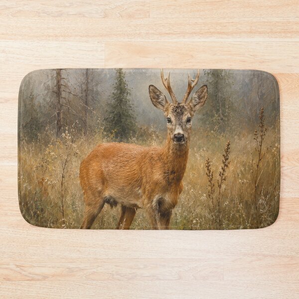 Item preview, Roe Buck in the Mist – Hand Painted Oil Style Wildlife Art designed and sold by TammyHunterArt.