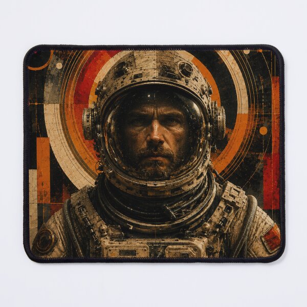 Item preview, Solar Voyager — Art Deco Geometric Astronaut Portrait designed and sold by A-T-H.