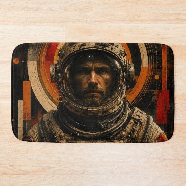 Item preview, Solar Voyager — Art Deco Geometric Astronaut Portrait designed and sold by A-T-H.