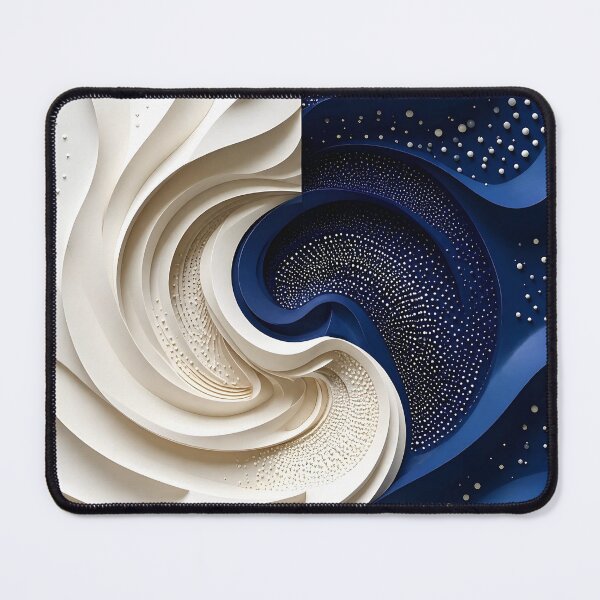 Item preview, Abstract Swirls of Blue and White  designed and sold by Vicky Brago-Mitchell®.
