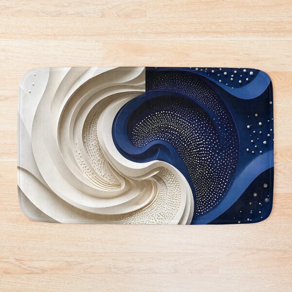 Item preview, Abstract Swirls of Blue and White  designed and sold by Vicky Brago-Mitchell®.