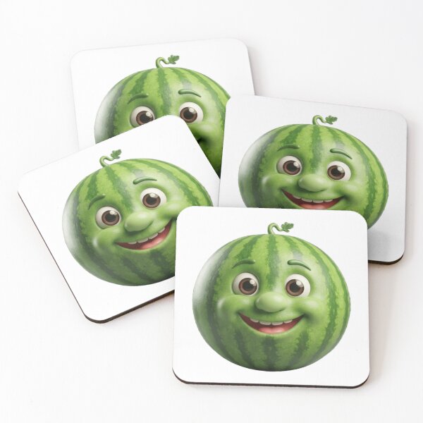 Item preview, Funny Watermelon Face Cartoon Art designed and sold by TripleVertex-1.