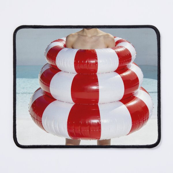 Item preview, Retro Pool Photography Summer Pool Float Minimalist Resort Scene Modern Vacation Aesthetic Bold Red White Design Gift For Summer Lover designed and sold by Kzara Visual.