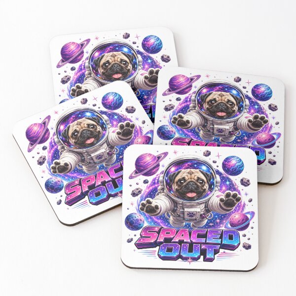 Item preview, Spaced Out Pug Astronaut Retro Space Art designed and sold by BartArtPhoto.