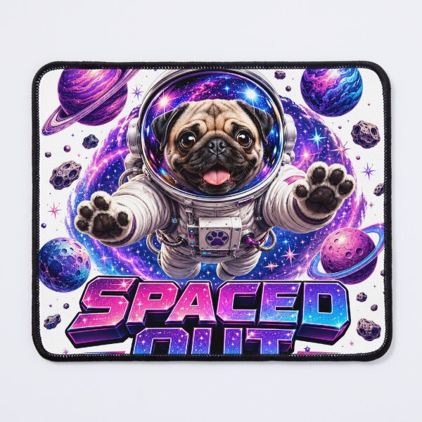 Item preview, Spaced Out Pug Astronaut Retro Space Art designed and sold by BartArtPhoto.