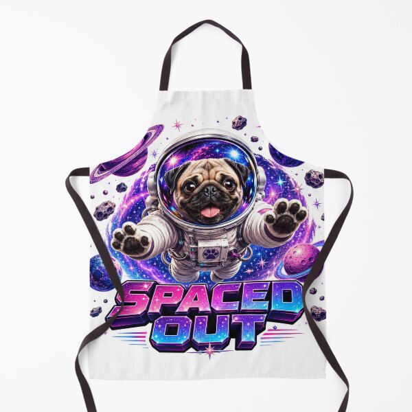Item preview, Spaced Out Pug Astronaut Retro Space Art designed and sold by BartArtPhoto.