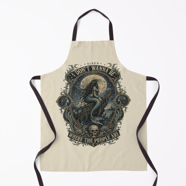Item preview, Siren I Don’t Wanna Be Where the People Are Dark Fantasy Tee designed and sold by POD DYNASTY | Original Print On Demand T-Shirt Graphics.