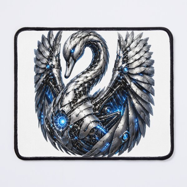 Item preview, Steel Swan V5 – Elegant Mechanical Swan | Futuristic Cyber Bird Art designed and sold by SteelCoat Studio.