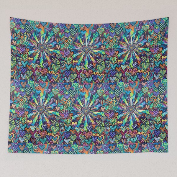 Item preview, Geometric Heart Burst – Optical Illusion Street Art Design designed and sold by Dzblack.