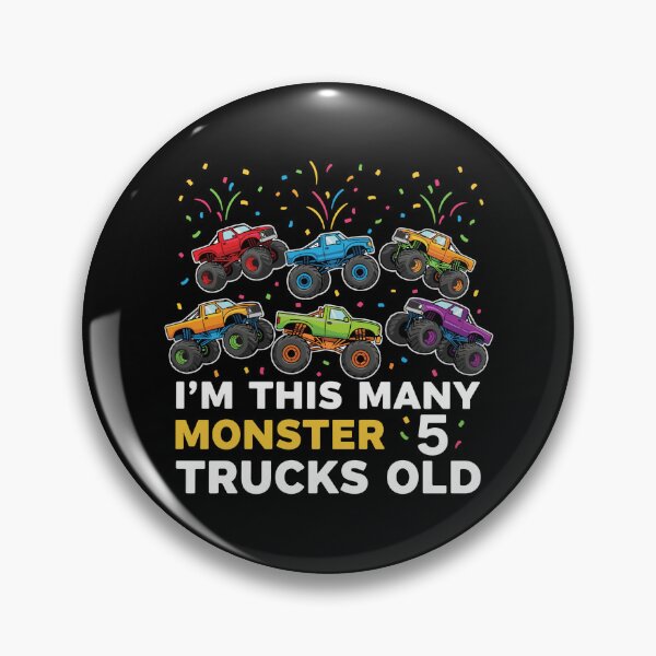 Item preview, I'm This Many Monster 5 Trucks Old Fifth Birthday Monster Trucks Five Year Old designed and sold by PopStars1993.