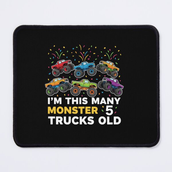 Item preview, I'm This Many Monster 5 Trucks Old Fifth Birthday Monster Trucks Five Year Old designed and sold by PopStars1993.