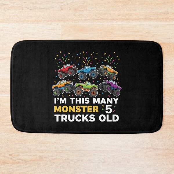 Item preview, I'm This Many Monster 5 Trucks Old Fifth Birthday Monster Trucks Five Year Old designed and sold by PopStars1993.