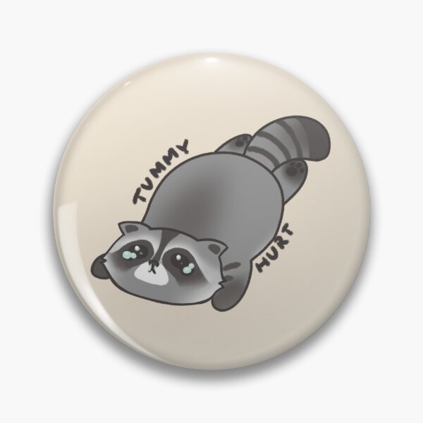 Item preview, Raccoon Tummy Hurts designed and sold by turtlehappytime.