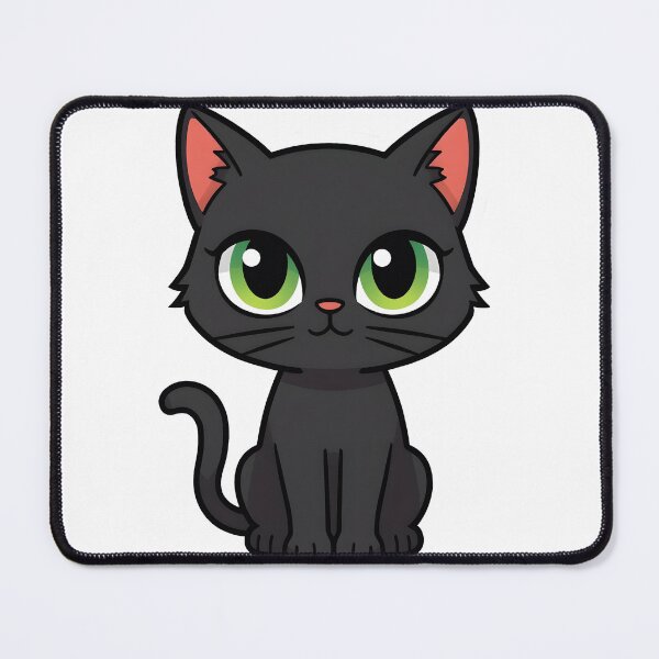 Item preview, Cute Black Cat Green Eyes Sticker designed and sold by VINTOR-.