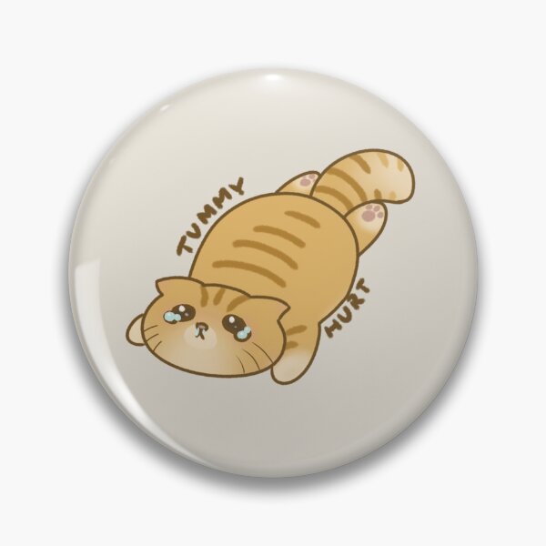 Item preview, Tummy Hurts Cat designed and sold by turtlehappytime.