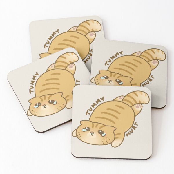 Item preview, Tummy Hurts Cat designed and sold by turtlehappytime.
