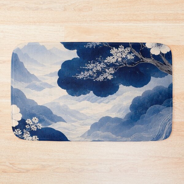 Item preview, Indigo Japanese Mountain-Scape 2 designed and sold by WeaveSphere.
