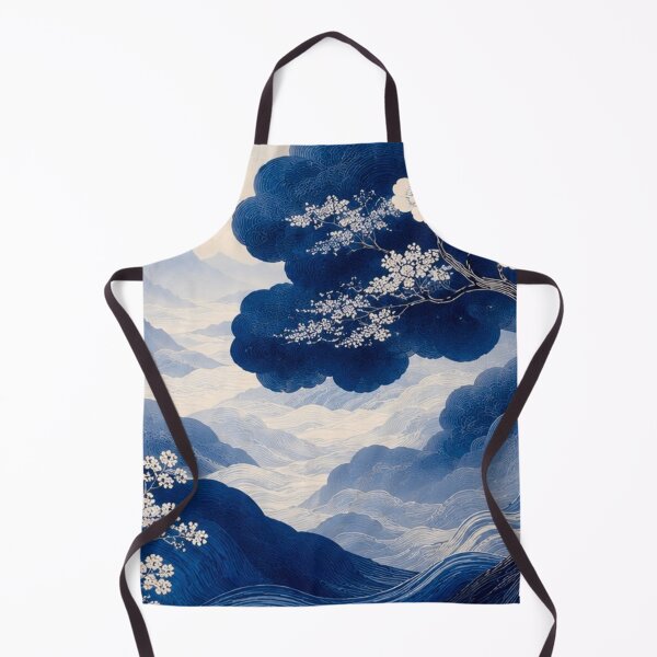 Item preview, Indigo Japanese Mountain-Scape 2 designed and sold by WeaveSphere.
