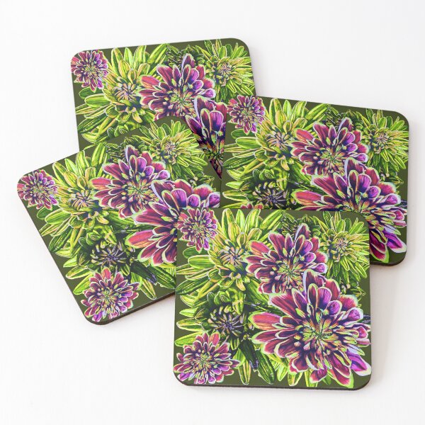 Item preview, Neon Green Chrysanthemums 5 designed and sold by nastiaart.