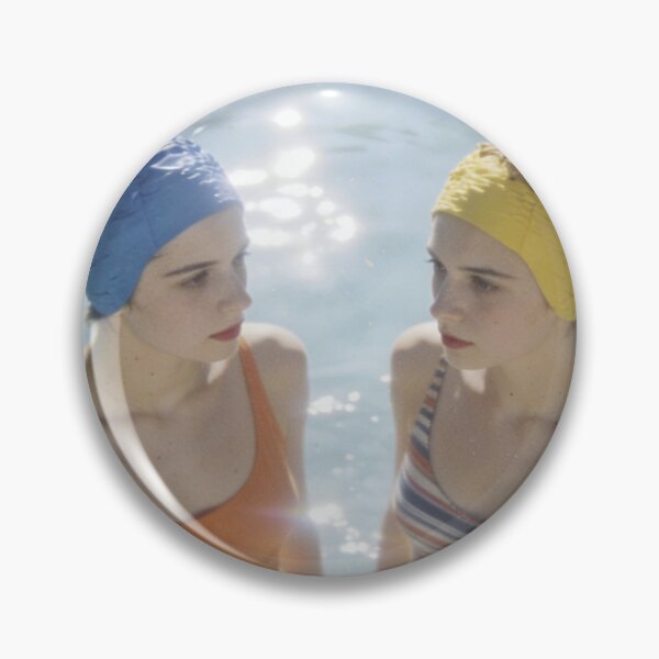 Item preview, Retro Swimming Pool Photography Vintage Swimwear Editorial Summer Fashion Coastal Vacation Aesthetic Seagull Portrait Nostalgic Beach Style Gift For Beach Lover designed and sold by Kzara Visual.