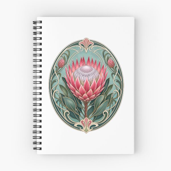 Item preview, Elegant Protea Flower Art Nouveau Botanical designed and sold by AntiqueImages.