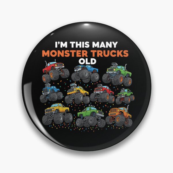 Item preview, I'm This Many Monster Trucks Old Birthday Age Kids designed and sold by PopStars1993.