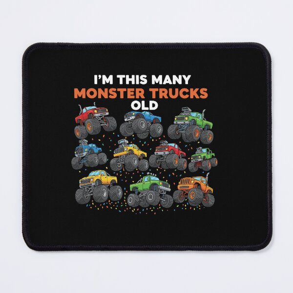 Item preview, I'm This Many Monster Trucks Old Birthday Age Kids designed and sold by PopStars1993.