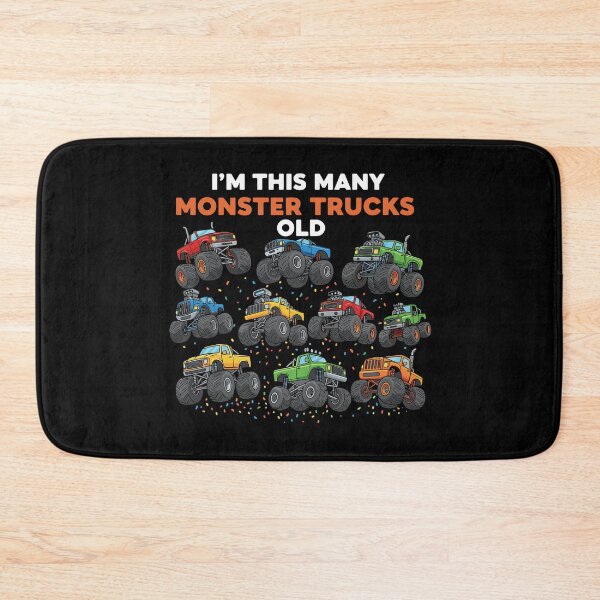 Item preview, I'm This Many Monster Trucks Old Birthday Age Kids designed and sold by PopStars1993.