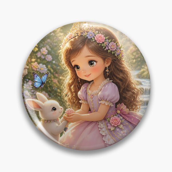 Item preview, Enchanted Garden Princess Storybook Illustration designed and sold by Lucia Amaris Art.