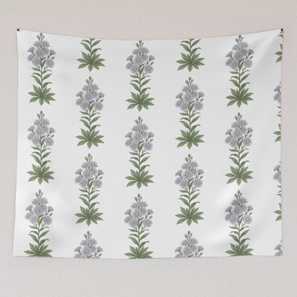 Item preview, September birth flower Aster Floral Wall Art | Vintage Botanical Print | Blue Daisy Floral | Cottagecore Home Decor designed and sold by Zaitmiprints.