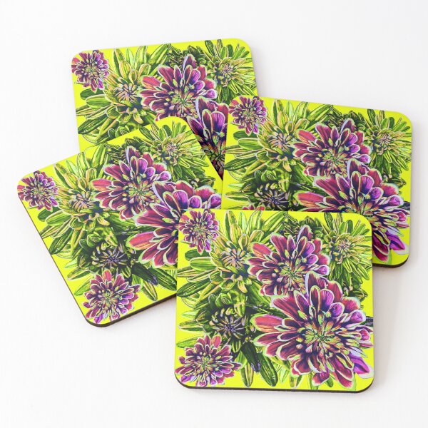 Item preview, Neon Green Chrysanthemums 6 designed and sold by nastiaart.