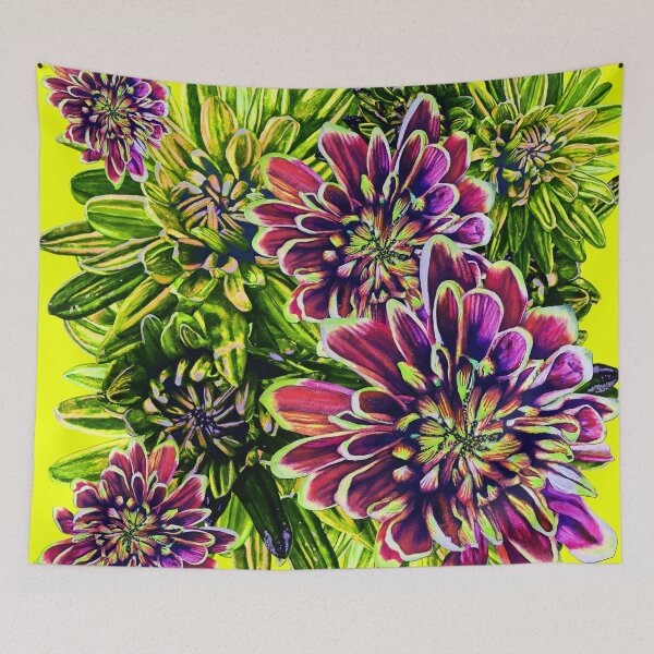 Item preview, Neon Green Chrysanthemums 6 designed and sold by nastiaart.