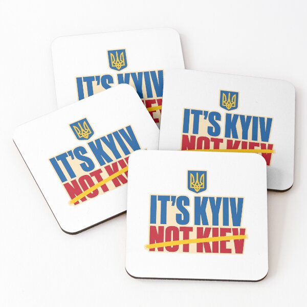 Item preview, It's Kyiv Not Kiev Ukrainian Tryzub Emblem designed and sold by ML-Media.