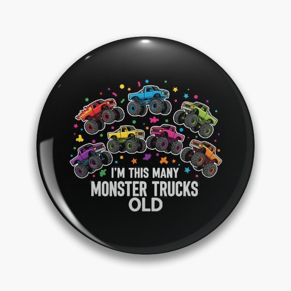 Item preview, I'm This Many Monster Trucks Old Seven Years Birthday Kid designed and sold by PopStars1993.