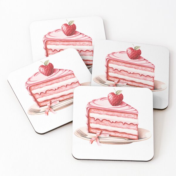 Item preview, Cute Strawberry Cake Art Print Coquette Dessert designed and sold by sunnivamla.