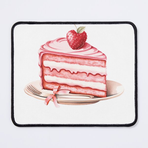 Item preview, Cute Strawberry Cake Art Print Coquette Dessert designed and sold by sunnivamla.
