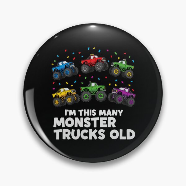 Item preview, I'm This Many Monster Trucks Old Six Year Boy Birthday designed and sold by PopStars1993.