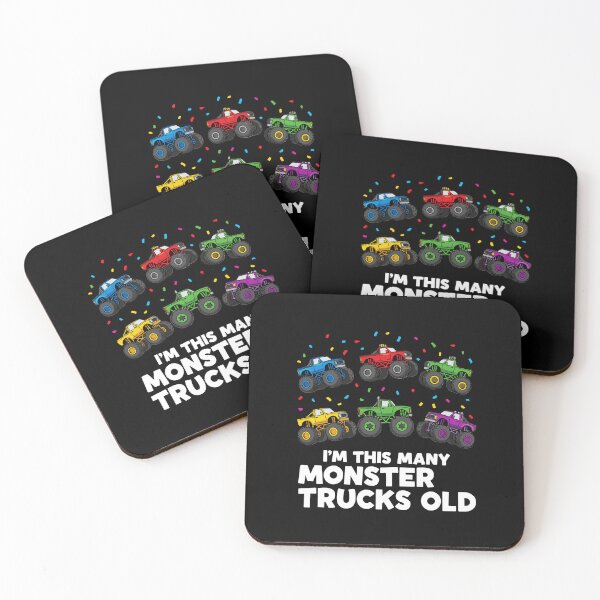 Item preview, I'm This Many Monster Trucks Old Six Year Boy Birthday designed and sold by PopStars1993.