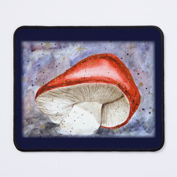 Item preview, Amanita Muscaria Under Starry Night Sky | Celestial Mushroom Watercolor designed and sold by simh.