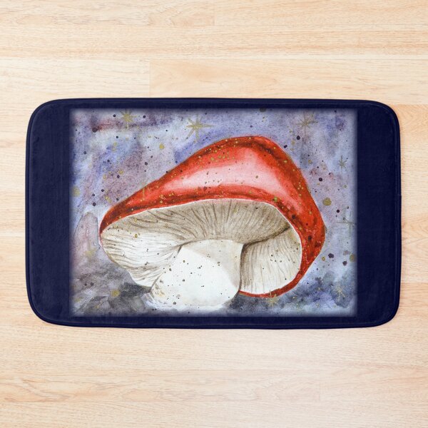 Item preview, Amanita Muscaria Under Starry Night Sky | Celestial Mushroom Watercolor designed and sold by simh.
