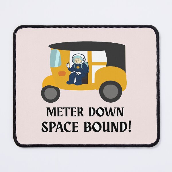 Item preview, Astronaut In Rickshaw Meter Down Space Bound designed and sold by KromaDesignLab.