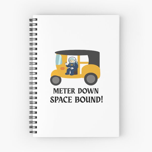 Item preview, Astronaut In Rickshaw Meter Down Space Bound designed and sold by KromaDesignLab.