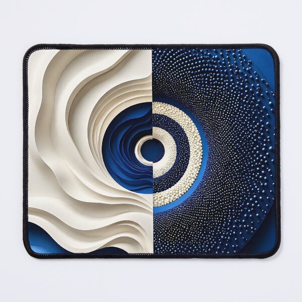 Item preview, Abstract Blue and White Composition designed and sold by Vicky Brago-Mitchell®.