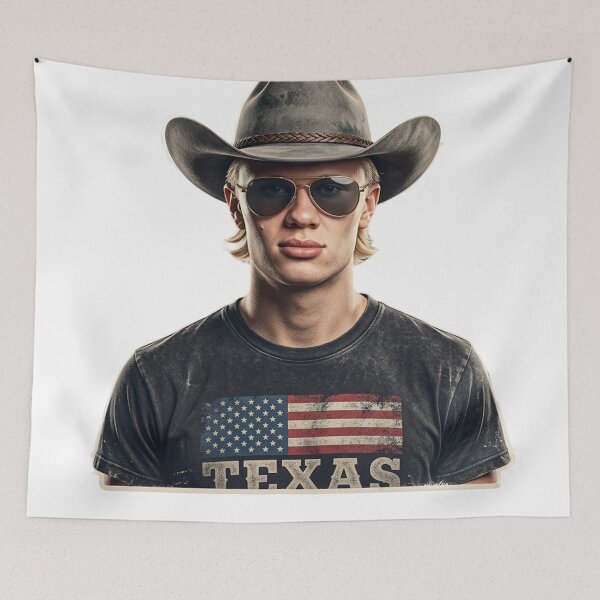 Item preview, Erling Haaland Texas Sticker designed and sold by Simplybe1.