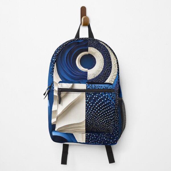 Item preview, Abstract Blue and White Composition designed and sold by Vicky Brago-Mitchell®.