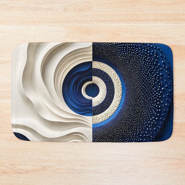 Item preview, Abstract Blue and White Composition designed and sold by Vicky Brago-Mitchell®.